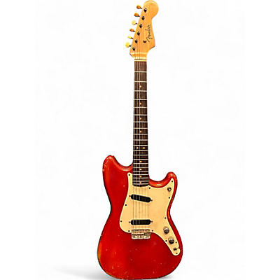 Vintage 1964 Fender Duo Sonic Mahogany Trans Cherry Solid Body Electric Guitar
