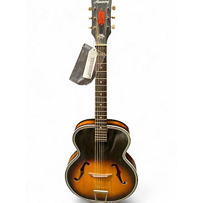 Vintage 1964 Harmony 64 HOLLOWBODY 2 Color Sunburst Acoustic Guitar