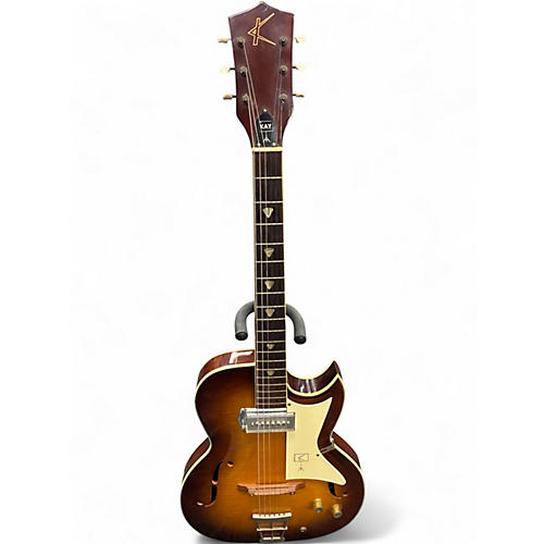 Vintage 1964 Kay GALAXIE 2 Color Sunburst Hollow Body Electric Guitar 2 Color Sunburst