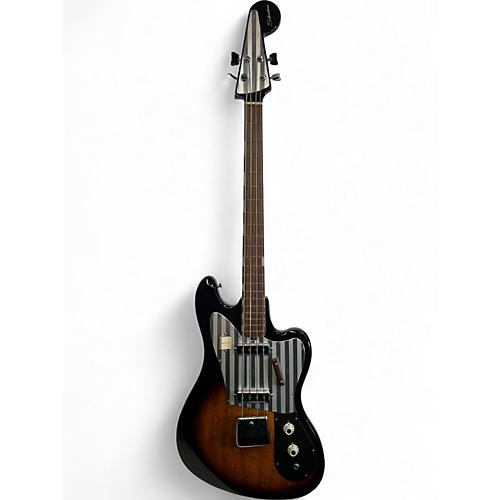 Vintage 1964 Silvertone 1438 3 Color Sunburst Electric Bass Guitar 3 Color Sunburst