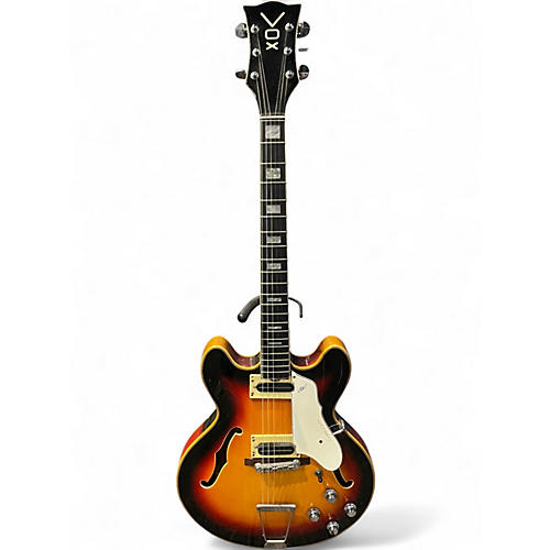 Vintage 1964 Vox Super Lynx 3 Color Sunburst Hollow Body Electric Guitar 3 Color Sunburst