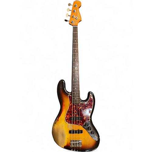 Vintage 1965 Fender Jazz Bass 3 Color Sunburst Electric Bass Guitar 3 Color Sunburst