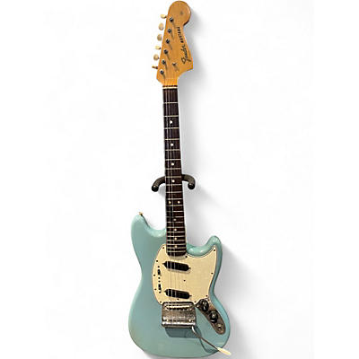 Vintage 1965 Fender Mustang Daphne Blue Solid Body Electric Guitar