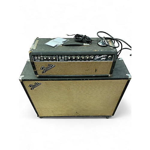 Vintage 1965 Fender Showman Amp Piggy Back Set Tube Guitar Amp Head