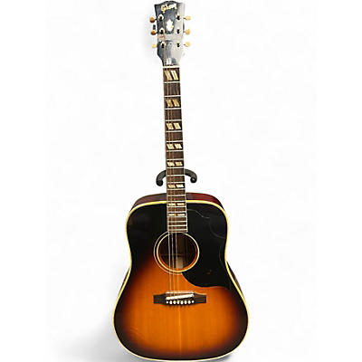 Vintage 1965 Gibson Southern Jumbo 2 Color Sunburst Acoustic Electric Guitar