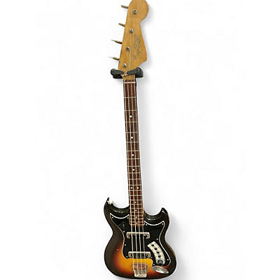 Vintage 1965 Hagstrom H2 3 Color Sunburst Electric Bass Guitar