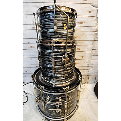 Ludwig Vintage 1965 Ludwig 3 piece Club Date Black Oyster Drum Kit