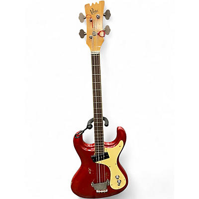Vintage 1965 Mosrite VENTURES BASS Red Electric Bass Guitar