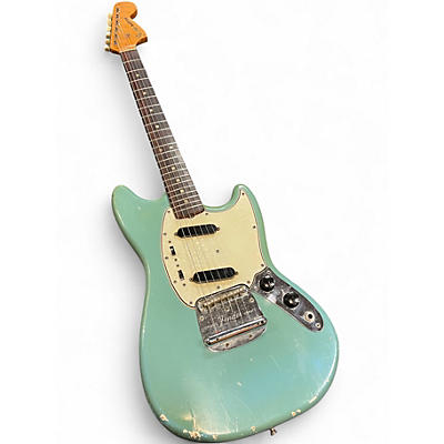 Vintage 1966 Fender Mustang Daphne Blue Solid Body Electric Guitar