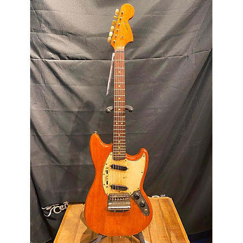 Fender Vintage 1966 Fender Mustang Natural Refin Solid Body Electric Guitar Natural Refin