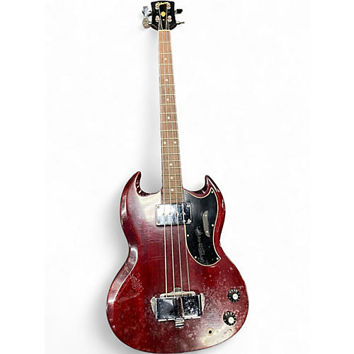 Vintage 1966 Gibson EB-0 Red Electric Bass Guitar Red