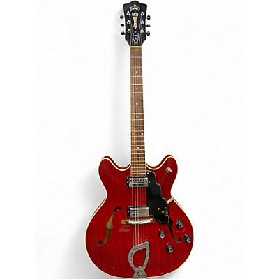 Vintage 1966 Guild Starfire IV Red Hollow Body Electric Guitar
