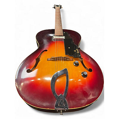 Vintage 1966 Guild TA-50 2 Color Sunburst Hollow Body Electric Guitar