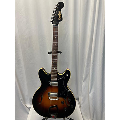 Vintage 1966 Hagstrom Viking V-1 Sunburst Hollow Body Electric Guitar