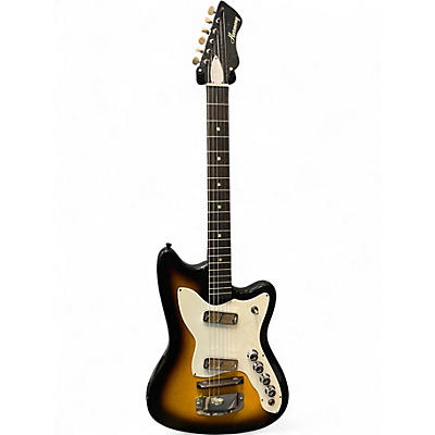 Vintage 1966 Harmony silhouette Sunburst Solid Body Electric Guitar