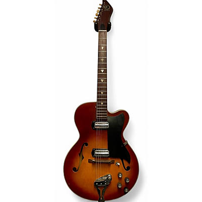 Vintage 1966 Kay K682 Galaxie 2 Color Sunburst Hollow Body Electric Guitar