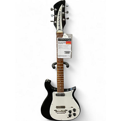 Vintage 1966 Rickenbacker Model 450 Black Solid Body Electric Guitar Black