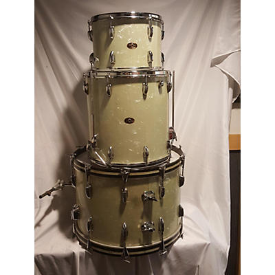 Slingerland Vintage 1966 Slingerland 3 piece Gene Krupa Deluxe WHITE MARINE PEARL Drum Kit