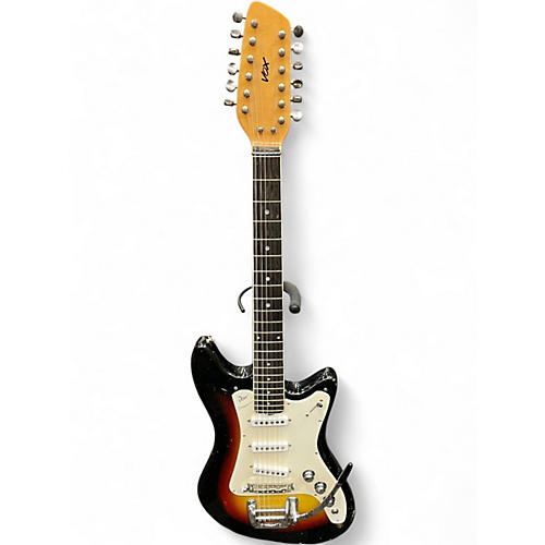 Vintage 1966 VOX Tempest XII 2 Color Sunburst Solid Body Electric Guitar 2 Color Sunburst