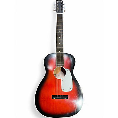 Vintage 1967 Airline S-65 Parlor Acoustic Redburst Acoustic Guitar