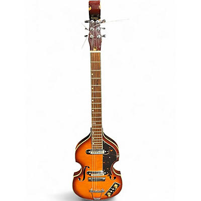 Vintage 1967 Conrad Violin Guitar Sunburst Hollow Body Electric Guitar