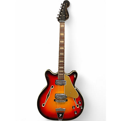 Vintage 1967 Fender Coronado II 3 Tone Sunburst Hollow Body Electric Guitar 3 Tone Sunburst