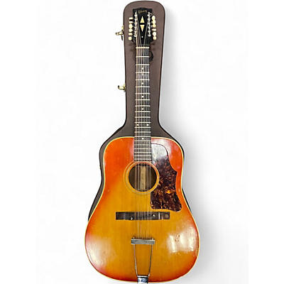 Vintage 1967 Gibson Gibson B45/12 Heritage Cherry Sunburst 12 String Acoustic Electric Guitar