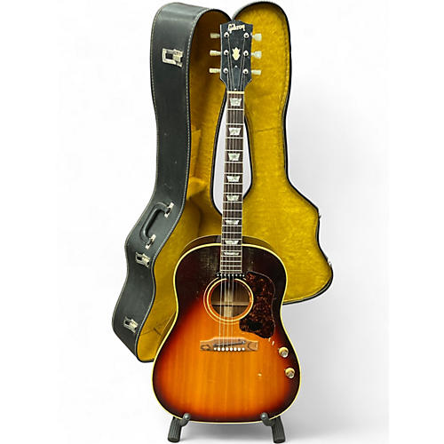 Vintage 1967 Gibson J160E Sunburst Acoustic Electric Guitar Sunburst