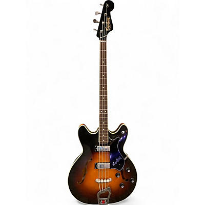Vintage 1967 Hagstrom Viking Bass Sunburst Electric Bass Guitar