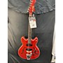 Vintage Hagstrom Vintage 1967 Hagstrom Viking Red Hollow Body Electric Guitar Red