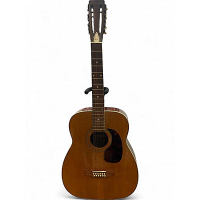 Vintage 1967 Harmony H-1270 Antique Natural 12 String Acoustic Guitar