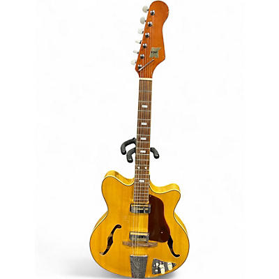 Vintage 1967 Kent Americana Natural Hollow Body Electric Guitar