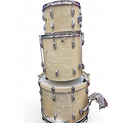 Vintage 1967 Ludwig 3 Piece BUDDY RICH COCKTAIL DRUMS 1967 Silver Oyster Pearl Drum Kit
