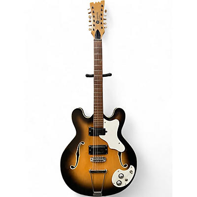 Vintage 1967 Mosrite Celebrity III Sunburst Hollow Body Electric Guitar