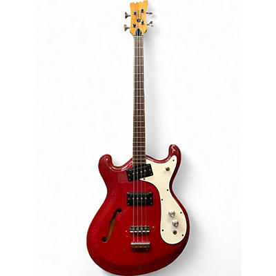 Vintage 1967 Mosrite Combo Cherry Red Electric Bass Guitar