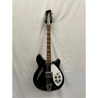 Rickenbacker Vintage 1967 Rickenbacker 360/12 Black Hollow Body Electric Guitar