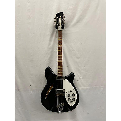 Rickenbacker Vintage 1967 Rickenbacker 360/12 Black Hollow Body Electric Guitar Black