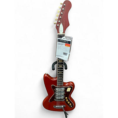 Vintage 1967 Silvertone 1488 Red Solid Body Electric Guitar