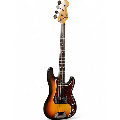 Vintage 1968 Fender Precision Bass 3 Tone Sunburst Electric Bass Guitar