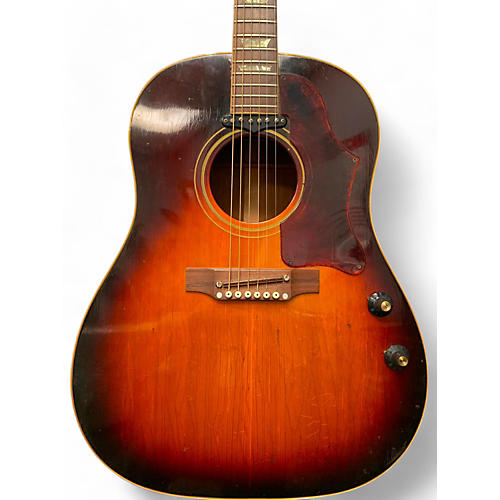 Vintage 1968 Gibson J160E 2 Color Sunburst Acoustic Electric Guitar 2 Color Sunburst