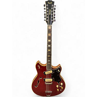 Vintage 1968 Kent 821 Red Hollow Body Electric Guitar