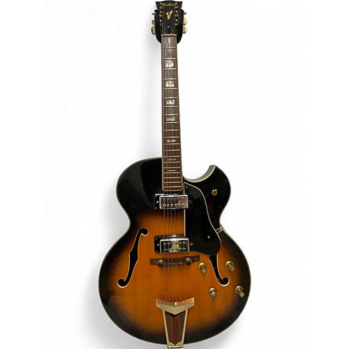 Vintage 1968 Ventura V-1300 Honey Burst Hollow Body Electric Guitar Honey Burst