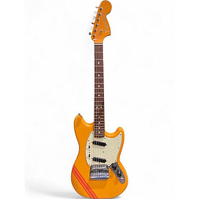 Vintage 1969 Fender Mustang Competition Orange Solid Body Electric Guitar