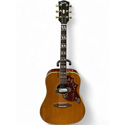 Vintage 1969 Gibson Hummingbird Antique Natural Acoustic Electric Guitar