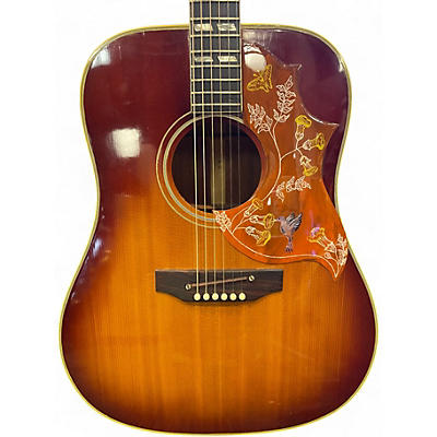 Vintage 1969 Gibson Southern Jumbo Sunburst Acoustic Electric Guitar