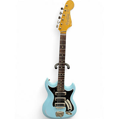 Vintage 1969 Hagstrom III BLUE Solid Body Electric Guitar