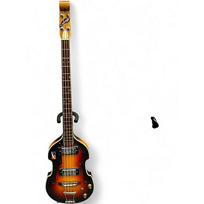 Vintage 1970 Conqueror BRUNO 3 Tone Sunburst Electric Bass Guitar