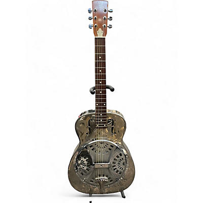 Vintage 1970 Dobro OM-30 Silver Acoustic Electric Guitar