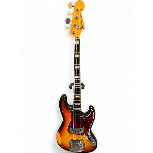 Vintage 1970 Fender Jazz Bass 3 Color Sunburst Electric Bass Guitar 3 Color Sunburst