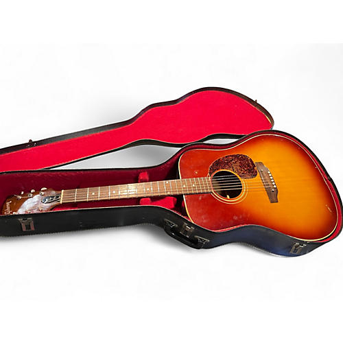 Vintage 1970 Gibson J45 Standard 2 Color Sunburst Acoustic Electric Guitar 2 Color Sunburst